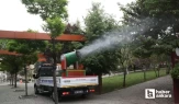 Beypazarı Belediyesi haşereler için ilaçlama yapıyor