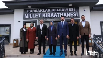 Pursaklar Belediye Başkanı Ertuğrul Çetin Alev Alatlı Millet Kıraathanesini ziyaret etti