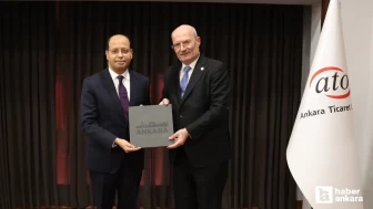 Mısır Büyükelçisi El-Hamamy ATO Başkanı Gürsel Baran'ı ziyaret etti