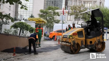 Çankaya Belediyesi yağmur sonrasında sokaklarda temizlik çalışması gerçekleştirdi
