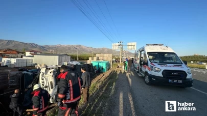 Malatya'da feci kaza! Yolcu otobüsü devrildi