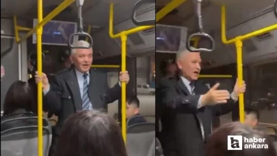 Mamak Belediye Başkanı Veli Gündüz Şahin vatandaşlarla birlikte halk otobüsünde seyahat etti