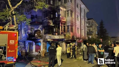 Ankara Keçiören'de bakkal yangını!