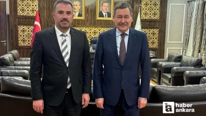 ABB eski başkanı Melih Gökçek Pursaklar Belediye Başkanı Çetin'i ziyaret etti