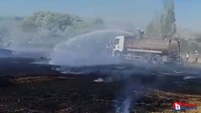 Ankara'nın Elmadağ ilçesinde yangın paniği! Fabrika yangını araziye sıçradı