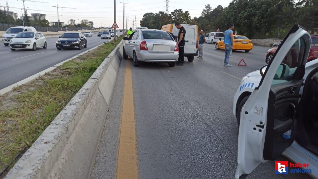 Ankara'da 7 araçlı zincirleme trafik kazası meydana geldi!