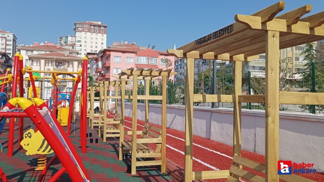 Pursaklar Belediyesi parklardaki çalışmalarına devam ediyor! Oturma alanları yenilendi