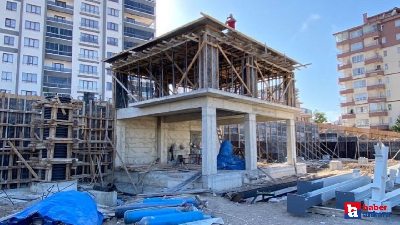 Pursaklar Belediyesi Modern Kapalı Çarşamba Pazar Alanı inşaatına hızla devam ediyor!