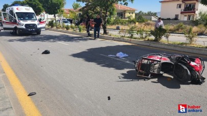Ankara'nın Şereflikoçhisar ilçesinde feci kaza! Aydınlatma direğine çarpan sürücü hayatını kaybetti