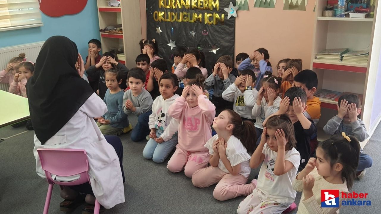 Pursaklar Belediyesi Nezaket Okulları’nın öğrencileri Filistin için dua etti