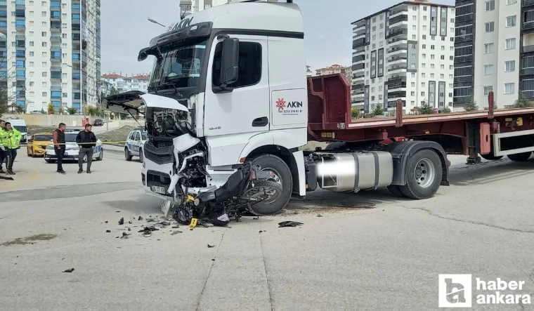 Ankara Beypazarı'nda tırın çarptığı motosikletteki biri ağır iki öğrenci yaralandı!