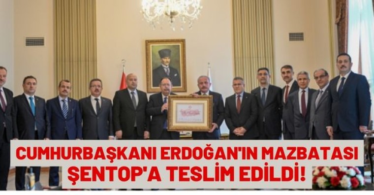 YSK, Cumhurbaşkanı Erdoğan'ın mazbatasını TBMM Başkanı Şentop'a teslim etti!