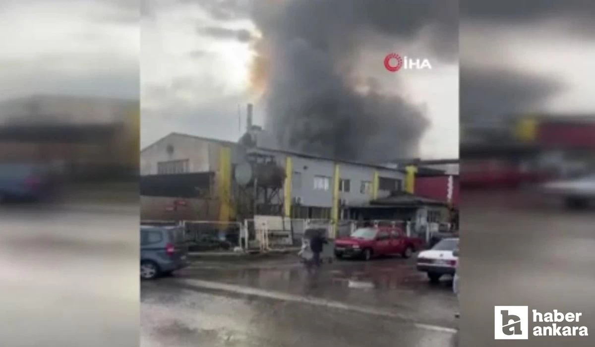 Ankara Sincan Organize Sanayi Bölgesi'ndeki fabrikada yangın çıktı