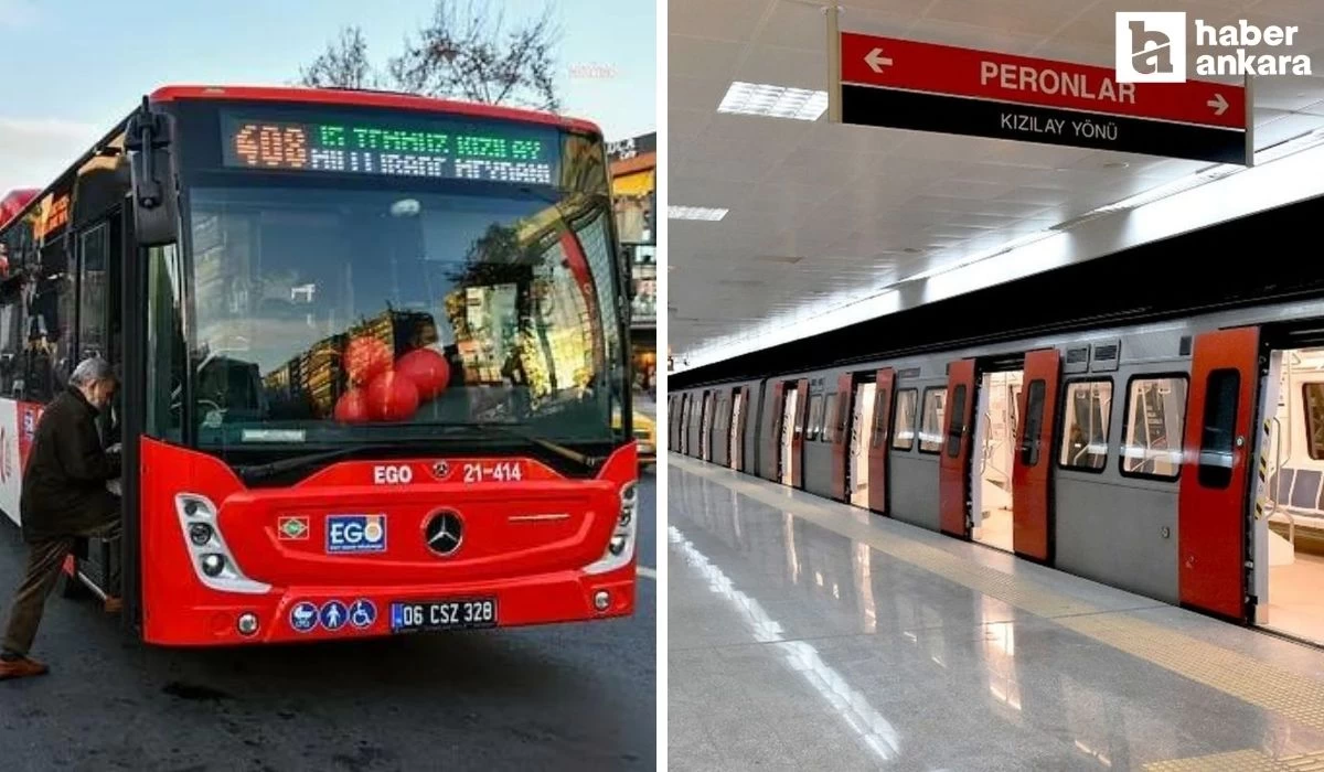 Yılbaşında Ankara'da toplu taşıma araçları saat kaça kadar hizmet verecek?