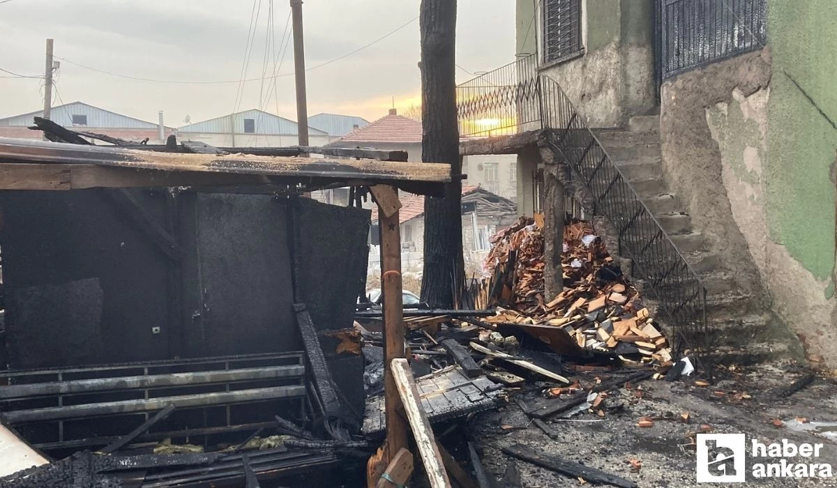 Ankara'da sobanın devrildiği yangında tüp patladı! Yangın çevre dükkanlara sıçradı