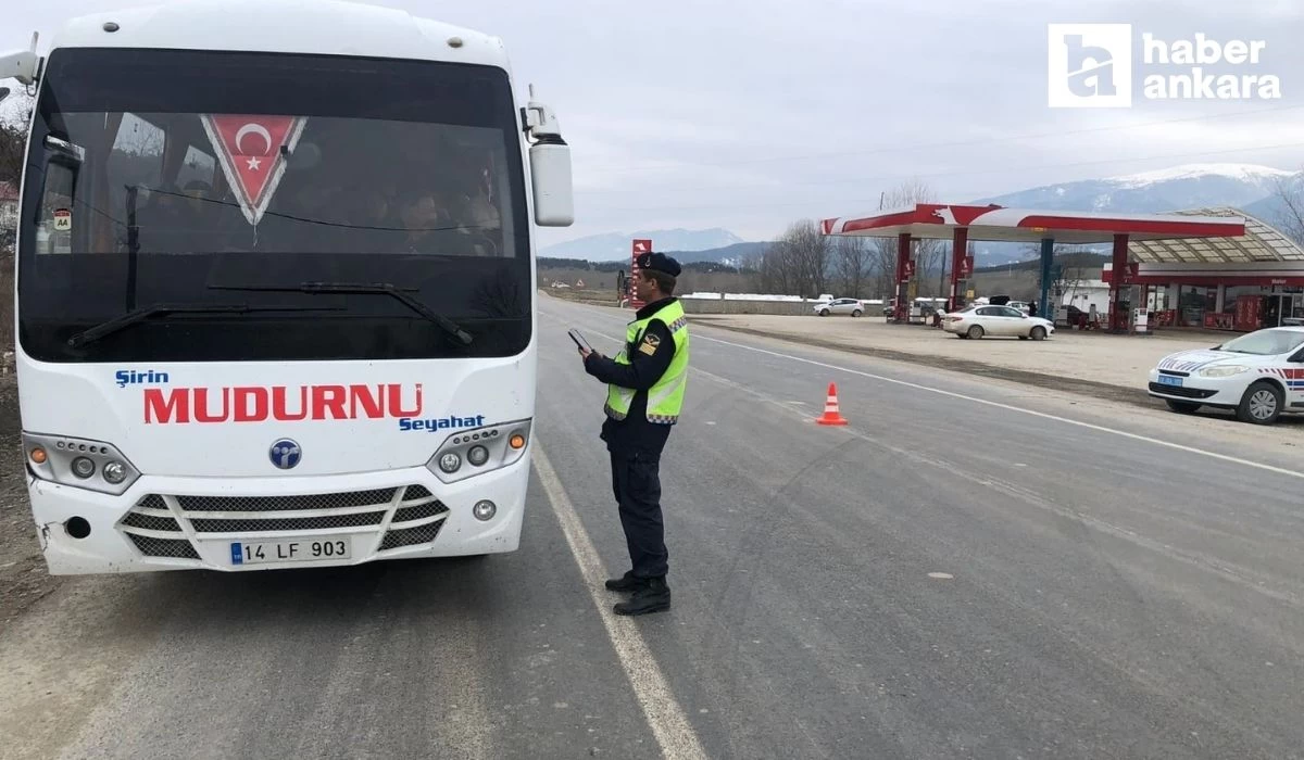 Ankara-Zonguldak’ı birbirine bağlayan yolda sıkı denetim gerçekleştirildi!