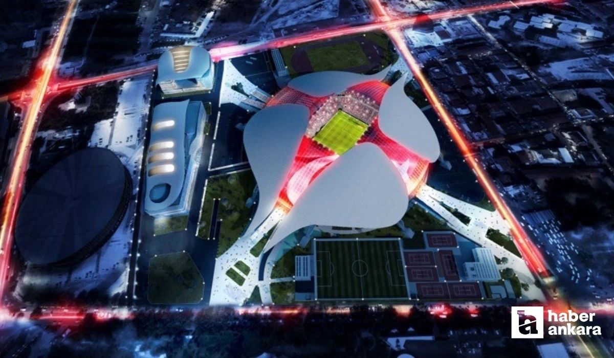 Yeni Ankara 19 Mayıs Stadyumu inşaatı havadan görüntülendi