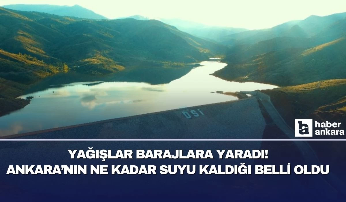 Yağışlar içme suyu oranlarını arttırdı! İşte Ankara'daki son durum