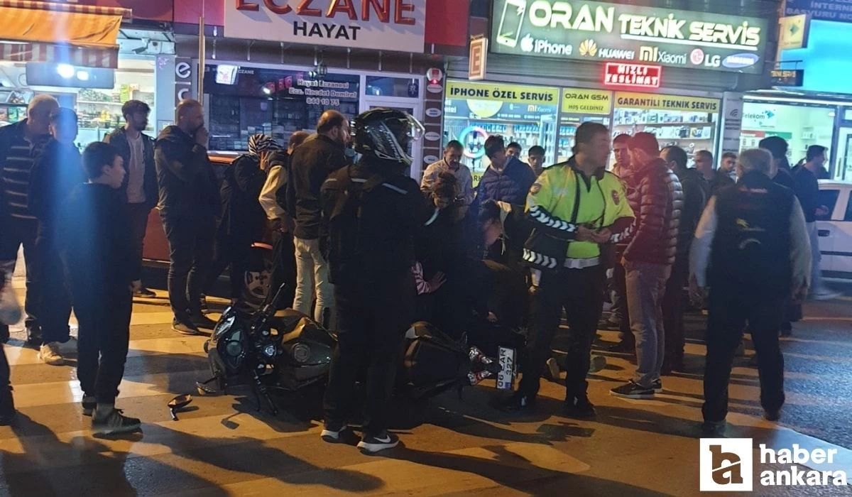 Ankara’da motosiklet yayaya çarptı! 2 kişi yaralandı