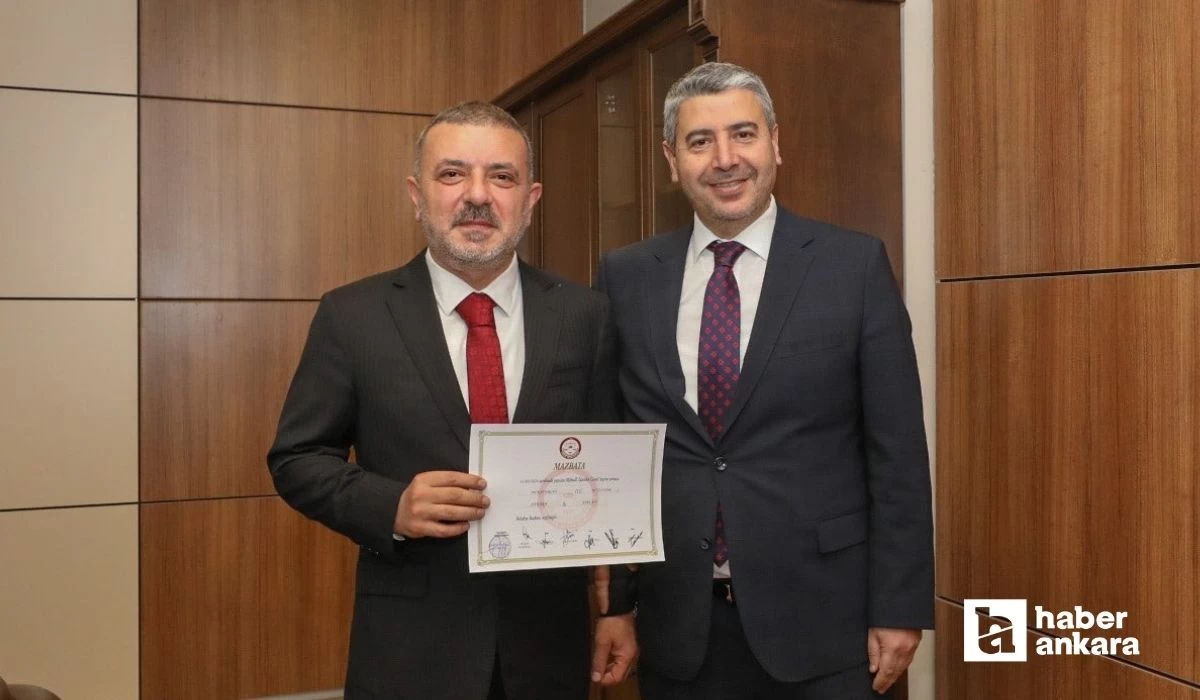 Sincan Belediye Başkanı Murat Ercan mazbatasını alarak yeni dönemine başladı