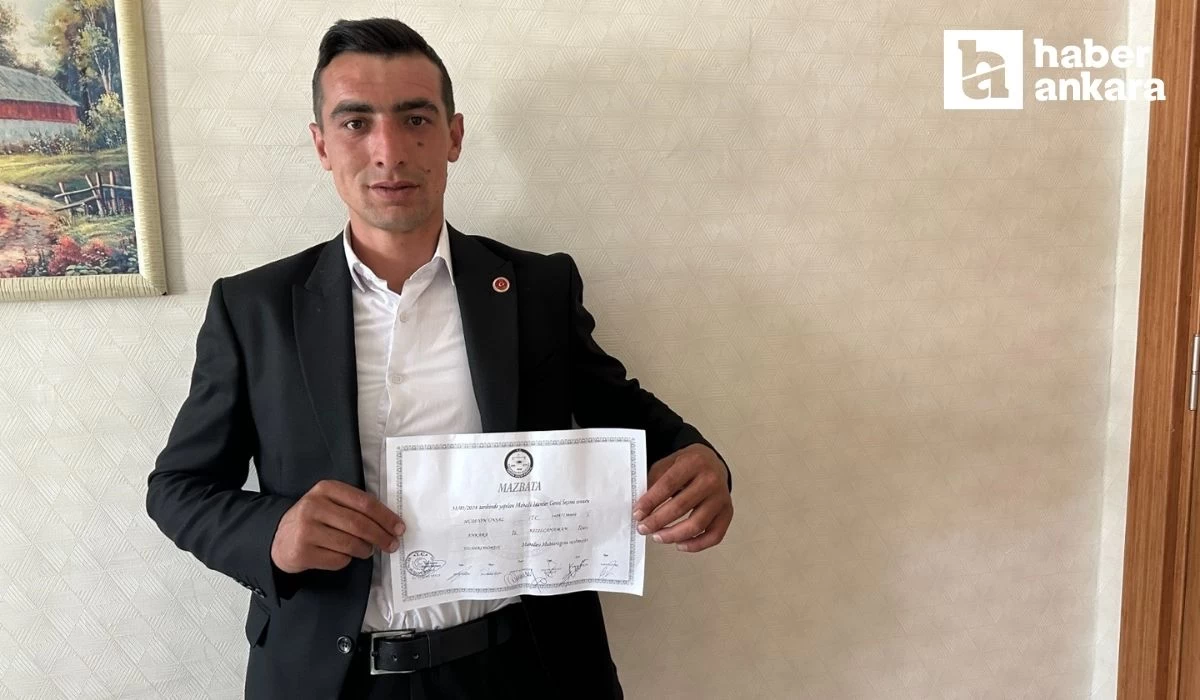 Ankara Kızılcahamam’ın 22 yaşındaki en genç muhtarı görevine başladı!
