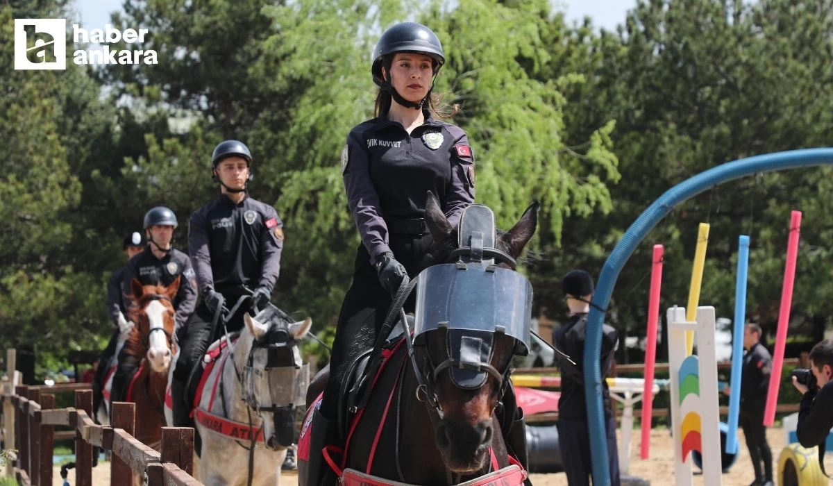 Ankara Emniyet Müdürlüğü: Eğitimlerini başarıyla tamamlayan atlı polisler sertifikalarını aldı