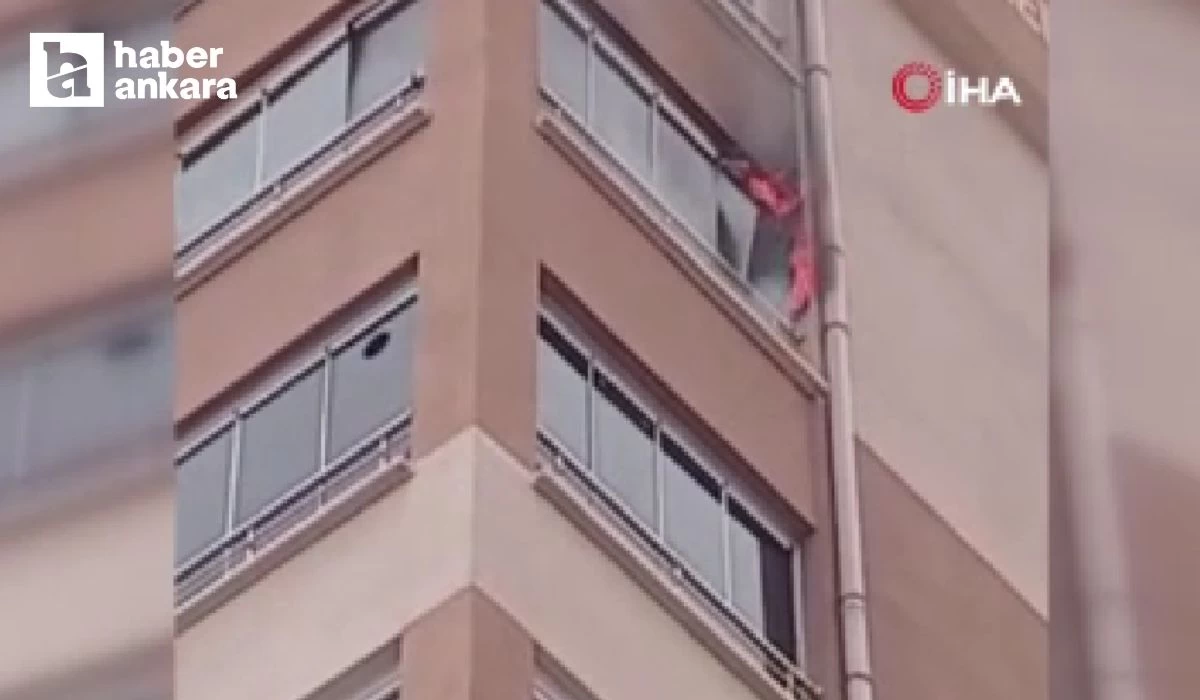 Ankara Yenimahalle'de bulunan 10 katlı binada yangın meydana geldi!