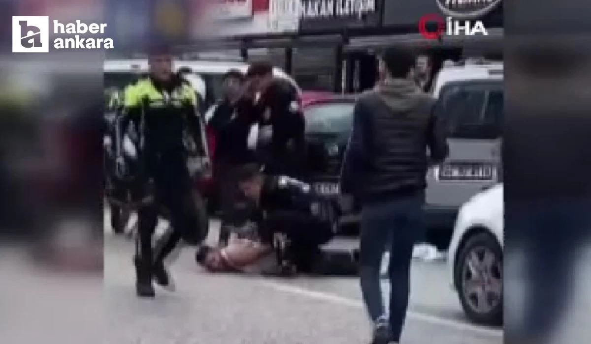 Ankara'da cezaya itiraz eden sürücü polise saldırdı!