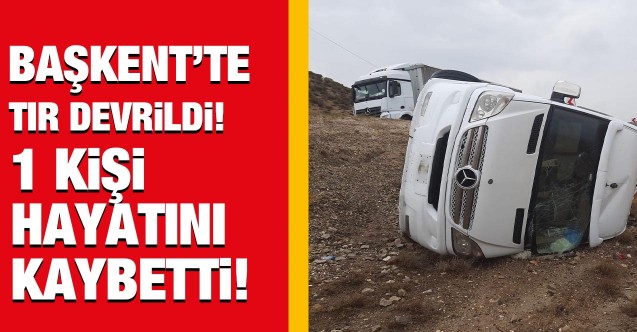 Ankara'da TIR ve öğrenci taşıyan servis devrildi!