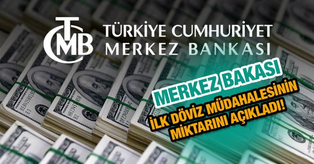 Merkez Bankası ilk müdahalenin miktarını açıkladı!