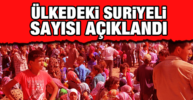 Türkiye'deki Suriyeli sayısı açıklandı