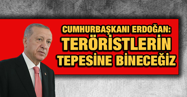 Cumhurbaşkanı Erdoğan: Teröristlerin tepesine bineceğiz