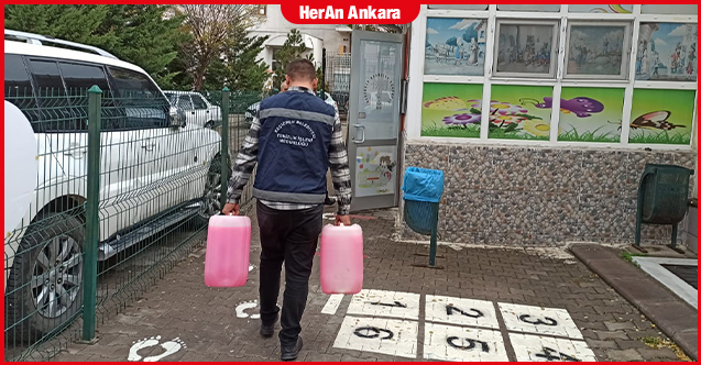 Keçiören'de okullara hijyen desteği!