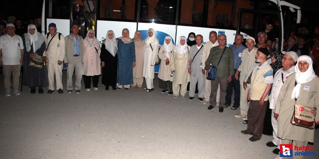 Beypazarı ilçesindeki hacı adayları kutsal topraklara yolculandı!