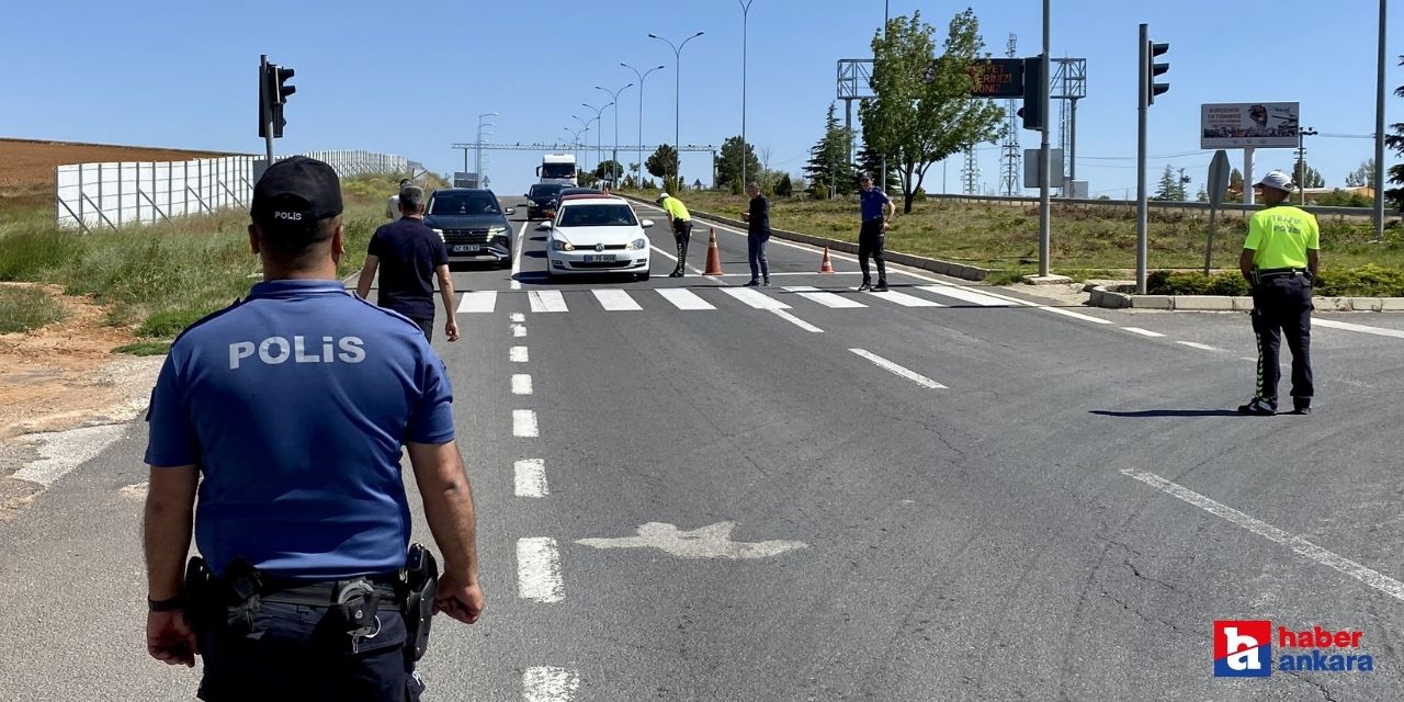 Ankara-Kayseri karayolunda bayram öncesi trafik denetimi!