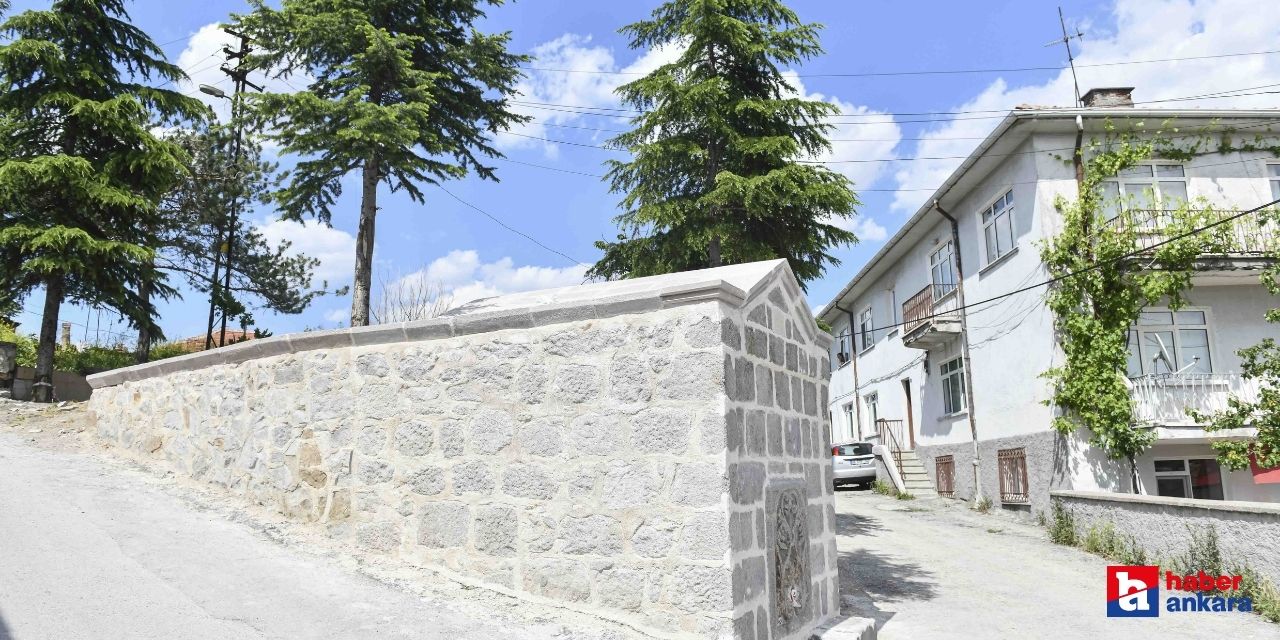 Ankara Ulus'taki tarihi çeşmelerin restore çalışmaları devam ediyor