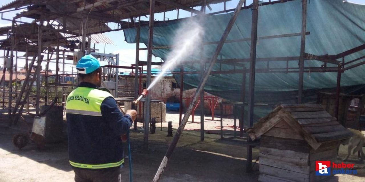 Ankara'nın Çubuk ilçesinde bayram sonunda dezenfekte çalışmaları yapıldı!