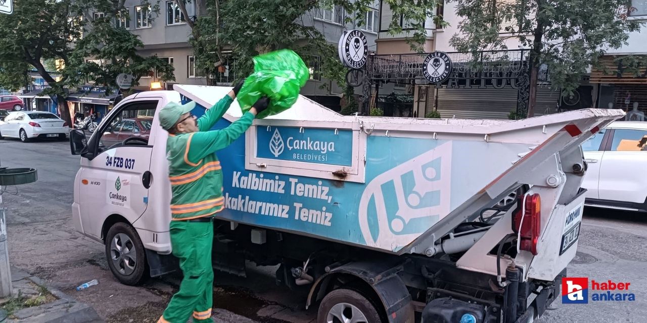 Ankara Çankaya'da ekiplerin hijyen mesaisi tamamlandı