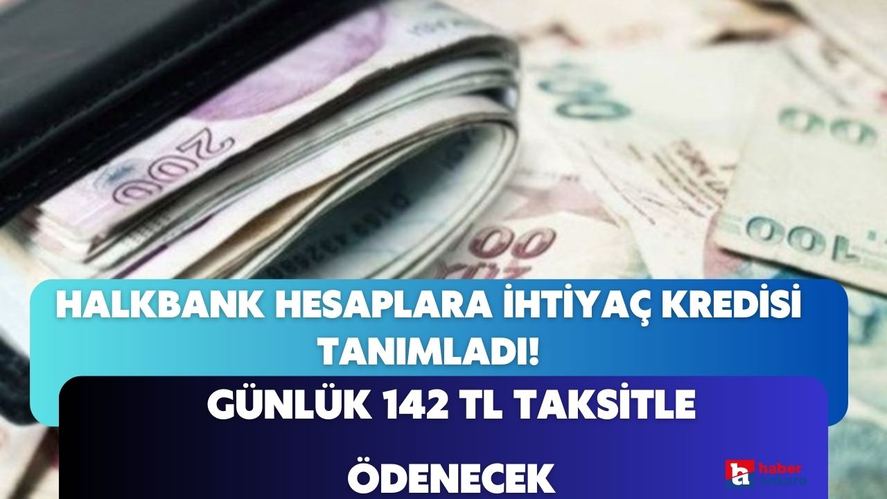 Halkbank 70 bin liralık ihtiyaç kredisi tanımladı! 2,55 faizli kredi günlük 142 TL taksitle ödenecek