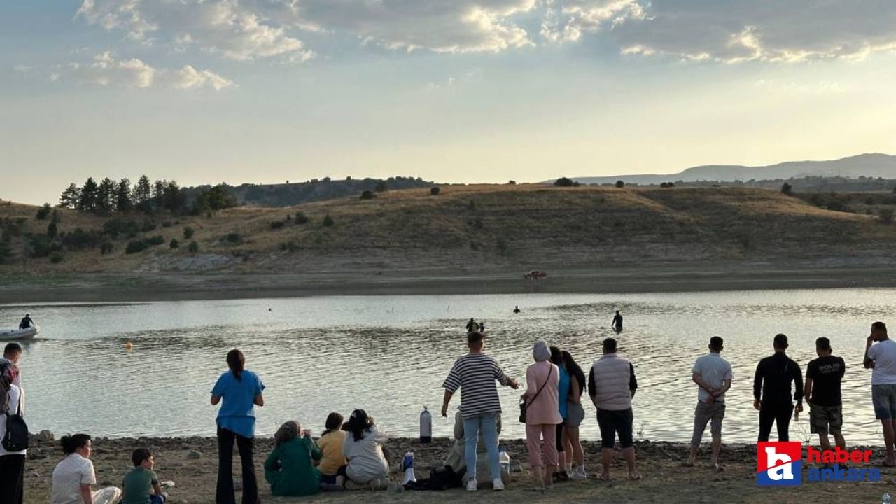 Ankara'da serinlemek için baraja giren genci arama kurtarma çalışmaları devam ediyor