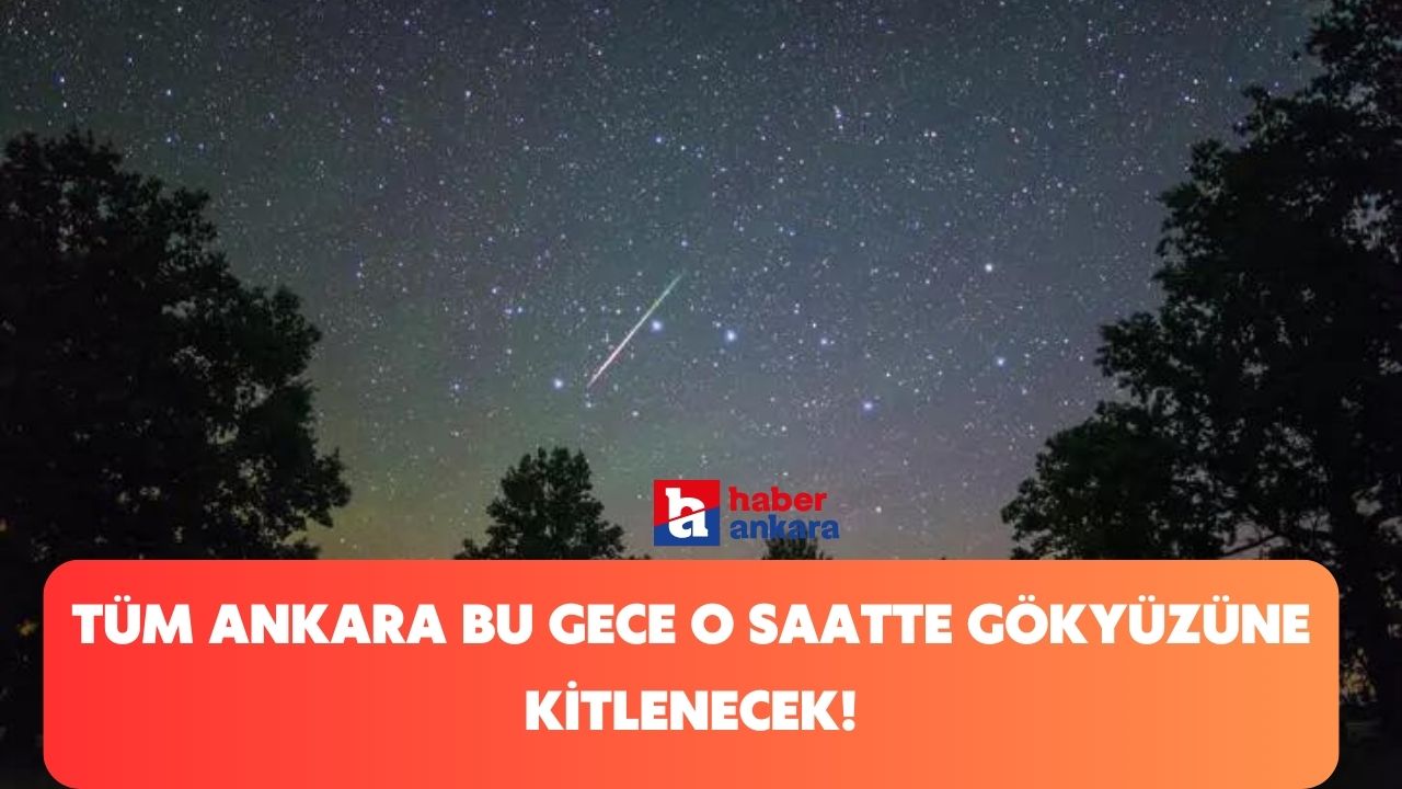 Tüm Ankara 00.00'a alarm kursun! Ankaralılar gece meteor yağmurunu o noktalardan izleyebilecek