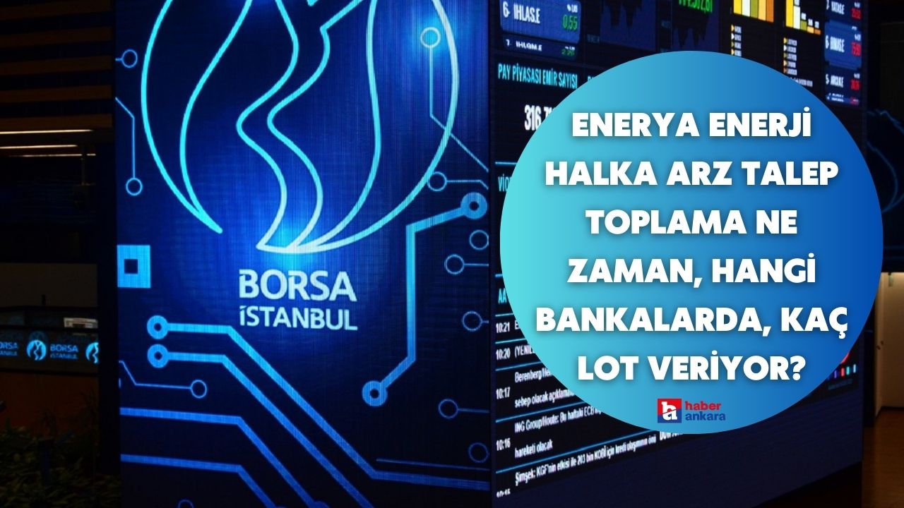 Enerya Enerji halka arz talep toplama ne zaman, hangi bankalarda, kaç lot veriyor, borsada ne zaman işlem görecek?