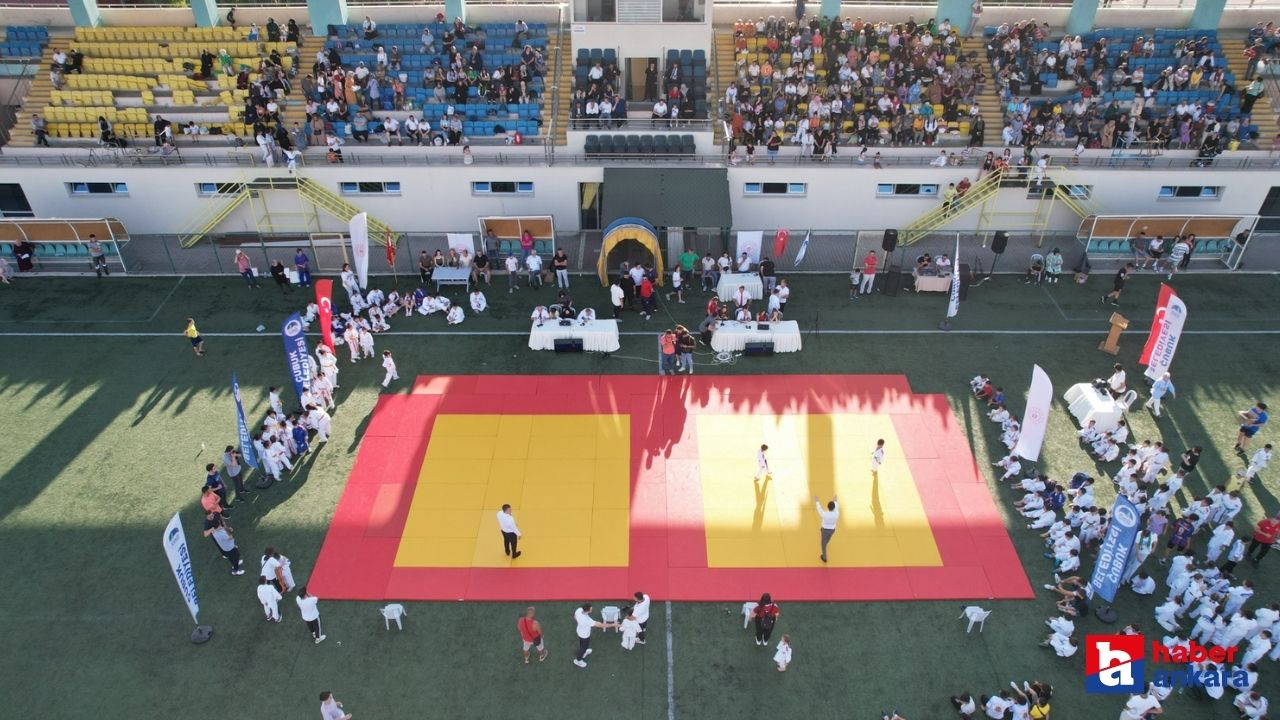 Ankara'nın Çubuk ilçesinde Çubuk Ovası Hasat Kupası Judo Turnuvası yapıldı