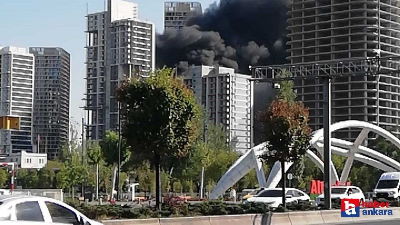 Ankara'da bir inşaatta yangın çıktı!