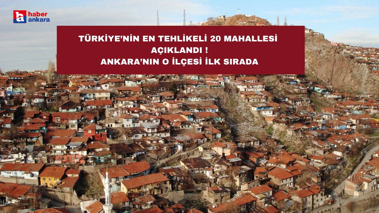 Türkiye'nin en tehlikeli 20 mahallesi belli oldu ! Ankara'nın o ilçesi ilk sırada geliyor