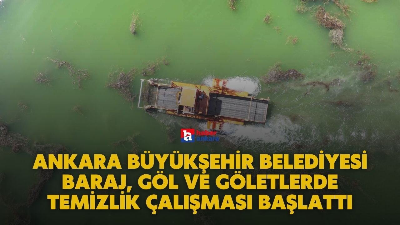 Ankara Büyükşehir Belediyesi baraj, göl ve göletlerde temizlik çalışması başlattı