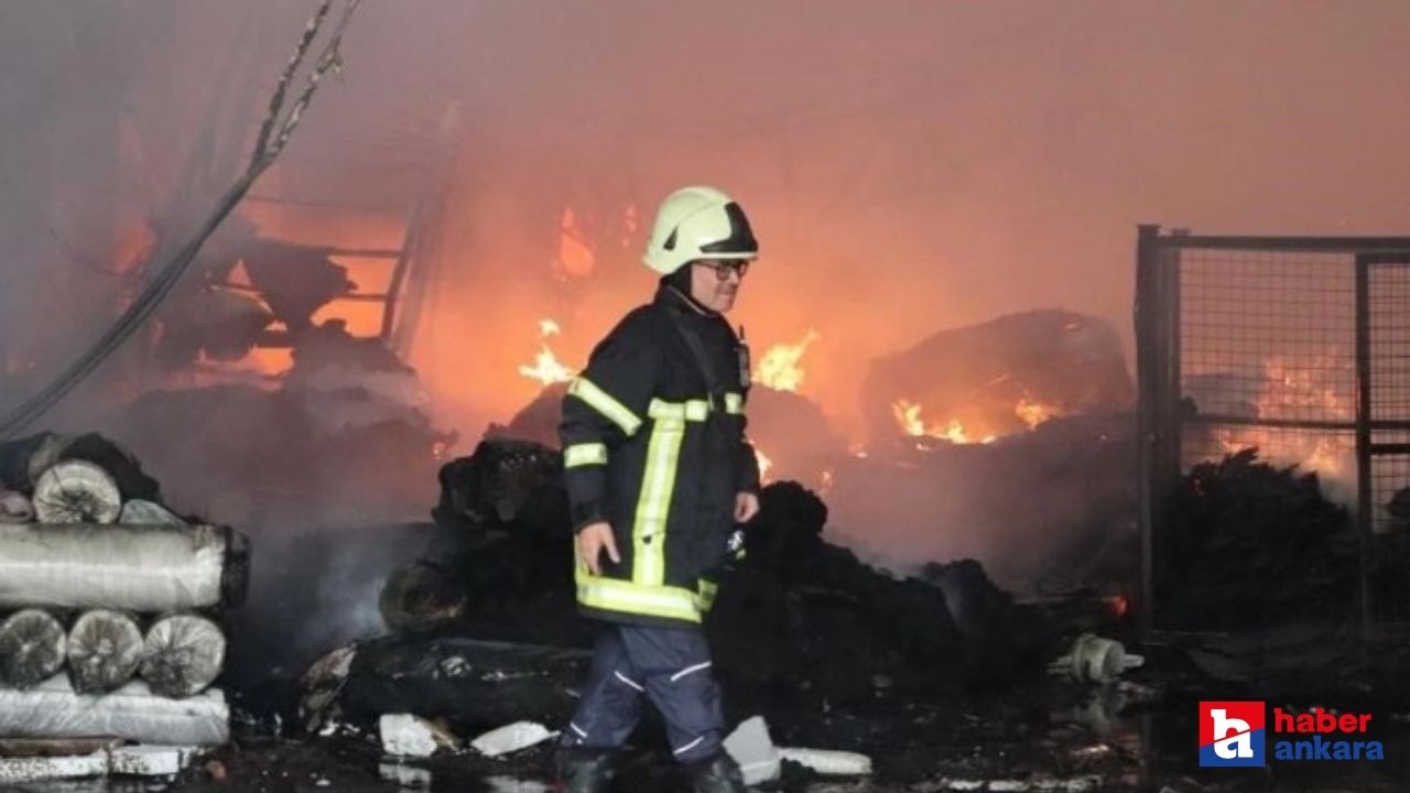 Ankara Sincan'da iş yerinde korkutan yangın!