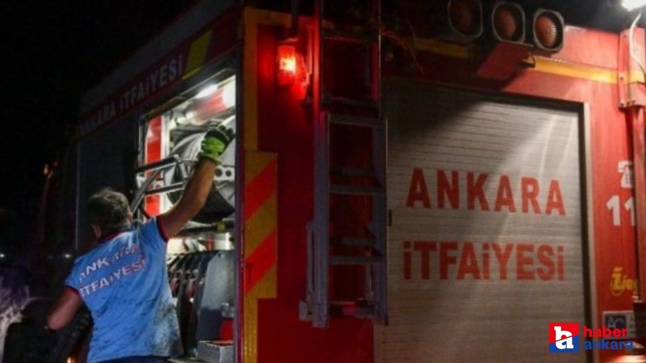 Ankara'nın Beypazarı ilçesinde yangın meydana geldi