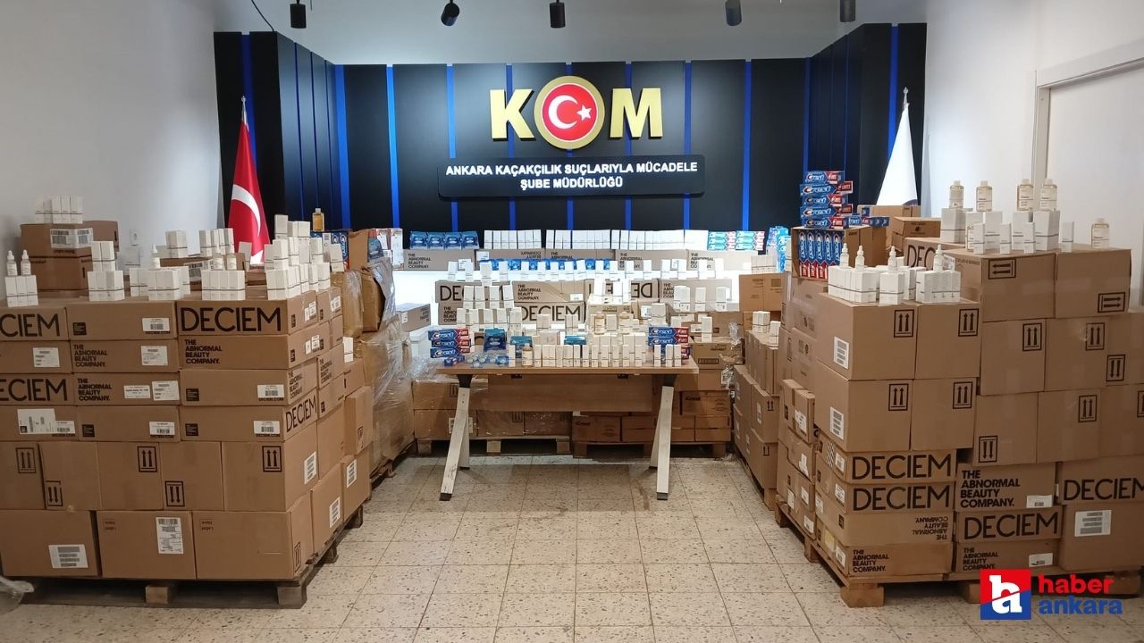 Ankara'da 4 milyon liralık kaçak kozmetik ürünü ele geçirildi