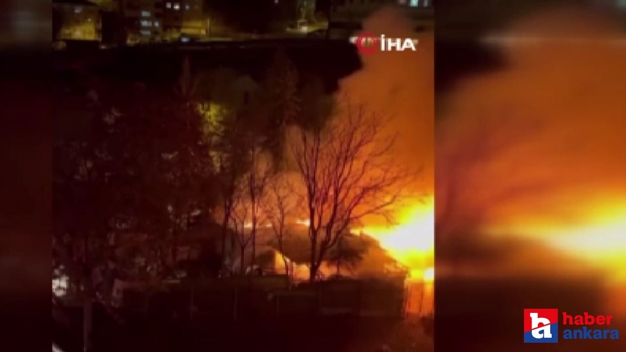 Ankara'da iş yerinde yangın paniği!